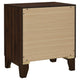 Yels 4 Piece Queen Bedroom Set | Gray Upholstery | Walnut Brown Wood