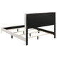 Dle 5pc Queen Bedroom Set | White Faux Leather | Modern Gold Accents