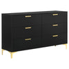 Dle 4pc Queen Bedroom Set | Tufted Black Velvet | Modern Gold Accent