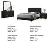 Dle 4pc Queen Bedroom Set | Tufted Black Velvet | Modern Gold Accent BM340061