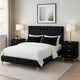 Dle 4pc Queen Bedroom Set | Tufted Black Velvet | Modern Gold Accent BM340061