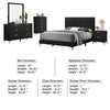 Dle 5pc Queen Bedroom Set | Tufted Black Velvet | Modern Gold Accent BM340062