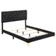 Dle 5pc King Bedroom Set | Tufted Black Velvet | Modern Gold Accents