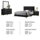 Dle 4pc California King Bedroom Set | Tufted Black Velvet Modern Gold BM340065