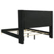 Dle 5pc King Bedroom Set | Black Velvet | Modern Gold Accents BM340070