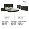 Dle 5pc King Bedroom Set | Black Velvet | Modern Gold Accents BM340070