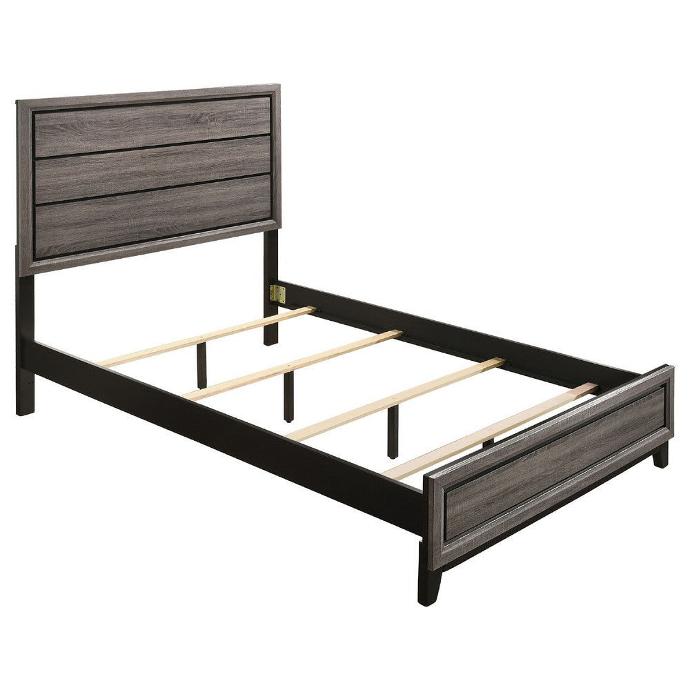 Mela 4pc Queen Bedroom Set | Nightstand Dresser and Mirror | Oak Gray