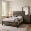 Mela 4pc Queen Bedroom Set | Nightstand Dresser and Mirror | Oak Gray