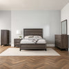 Mela 5pc Queen Bed Set | Nightstand Dresser Chest | Mirror | Oak Gray