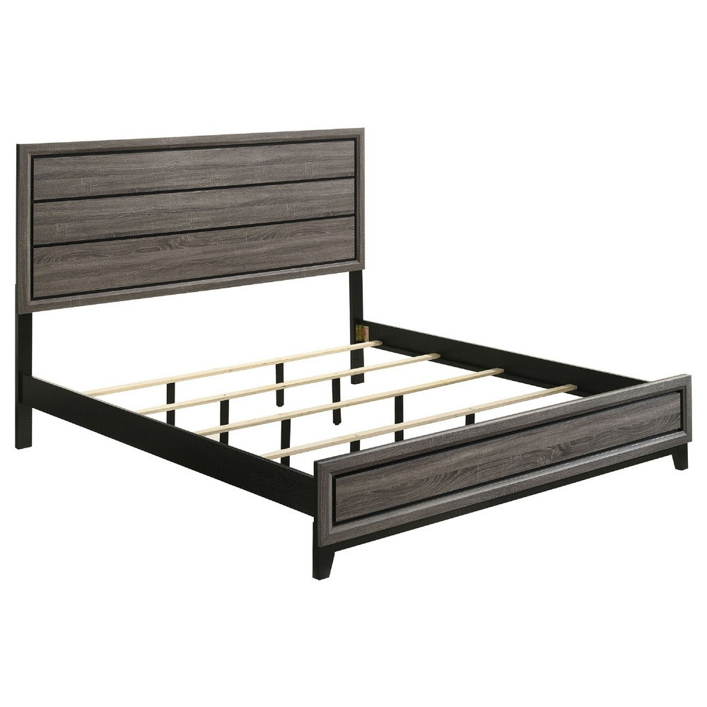 Mela 4pc King Bedroom Set | Nightstand Dresser and Mirror | Oak Gray