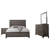 Mela 4pc King Bedroom Set | Nightstand Dresser and Mirror | Oak Gray