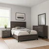 Mela 4pc King Bedroom Set | Nightstand Dresser and Mirror | Oak Gray