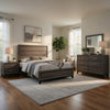 Mela 4pc Cal King Bedroom Set | Nightstand Dresser | Mirror | Oak Gray