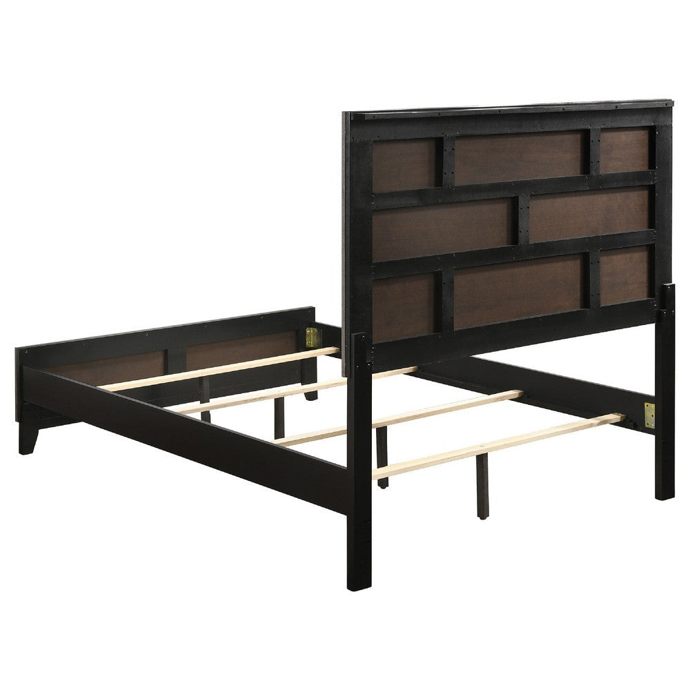 Mela 5pc Full Bed Set | Nightstand Dresser Chest and Mirror | Oak Gray BM340085