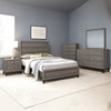 Mela 5pc Full Bed Set | Nightstand Dresser Chest and Mirror | Oak Gray