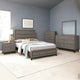 Mela 5pc Full Bed Set | Nightstand Dresser Chest and Mirror | Oak Gray
