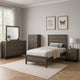 Mela 5pc Twin Bed Set | Nightstand Dresser Chest and Mirror | Oak Gray BM340086