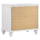 Dini Glam 4pc Queen Bedroom Set, Tufted Wingback in White Velvet w Crystals