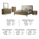 Deon 5pc King Bedroom Set | Brown Hardwood | Channel Tufted Upholstery BM340098