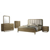Deon 5pc California King Bedroom Set | Brown | Channel Tufted Upholstery
