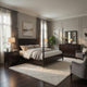 Amber 5pc Poster Queen Bed Set | Modern Dark Brown | Dresser Chest