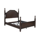Meon 4pc Poster Queen Bed Set | Vintage Dark Oak Brown | Dresser Mirror BM340105