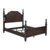 Meon 5pc Poster Cal King Bed Set | Vintage Dark Oak Brown | Dresser Chest BM340110
