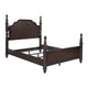 Meon 5pc Poster Cal King Bed Set | Vintage Dark Oak Brown | Dresser Chest BM340110