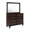 Meon 5pc Poster Cal King Bed Set | Vintage Dark Oak Brown | Dresser Chest BM340110