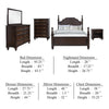 Meon 5pc Poster Cal King Bed Set | Vintage Dark Oak Brown | Dresser Chest BM340110