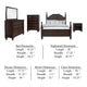 Meon 5pc Poster Cal King Bed Set | Vintage Dark Oak Brown | Dresser Chest BM340110
