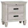 Eli 4 Piece Queen Bedroom Set | Rustic White Wood | Dresser Mirror