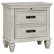 Eli 4 Piece Queen Bedroom Set | Rustic White Wood | Dresser Mirror