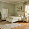 Eli 4 Piece Queen Bedroom Set | Rustic White Wood | Dresser Mirror