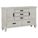 Eli 5 Piece Queen Bedroom Set | Rustic White Wood | Dresser Chest BM340112