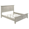 Eli 4 Piece King Size Bedroom Set | Rustic White Wood | Dresser Mirror
