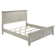 Eli 4 Piece King Size Bedroom Set | Rustic White Wood | Dresser Mirror