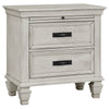 Eli 4 Piece King Size Bedroom Set | Rustic White Wood | Dresser Mirror