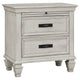 Eli 4 Piece King Size Bedroom Set | Rustic White Wood | Dresser Mirror