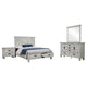 Eli 4 Piece King Bedroom Set | Footboard Storage | Rustic White Wood