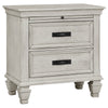 Eli 5 Piece King Bedroom Set | Footboard Storage | Rustic White Wood BM340118