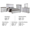 Ola 5 Piece King Size Bed Set | White Acacia Veneer | Shutter Design BM340122