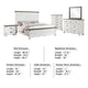Meki 5 Piece King Size Bed Set | White Pine Veneer | Farmhouse Style BM340126