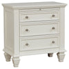 Lila 4 Piece Queen Bed Set | White Wood Panel Headboard | Vanity Dresser BM340127