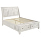 Lila 4pc Queen Bed Set with Storage Footboard | White Panel | Vanity Dresser BM340133