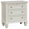 Lila 5pc Queen Bed Set with Storage Footboard | White | Vanity Dresser & Chest BM340134