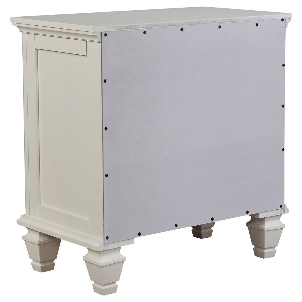 Lila 5pc Queen Bed Set with Storage Footboard | White | Vanity Dresser & Chest BM340134