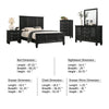 Lila 5pc King Bed Set | Black Panel Headboard | Dresser & Nightstand BM340140