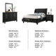 Lila 4 Piece King Bed Set with Storage | Curved Panel Headboard | Black BM340145