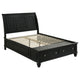 Lila 5 Piece King Bed Set with Storage | Curved Panel Headboard | Black BM340146